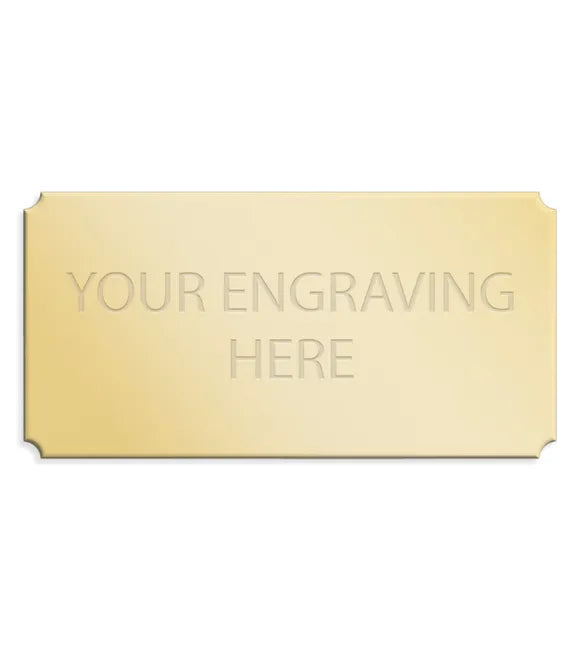 Personalised Self-Adhesive Trophy Plate Gold 112mm x 57mm 