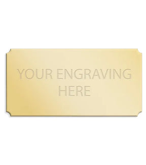 Personalised Self-Adhesive Trophy Plate Gold 112mm x 57mm 