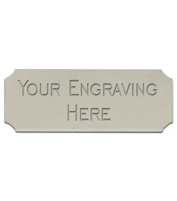 Personalised Self-Adhesive Trophy Silver Plate 51mm x 25mm