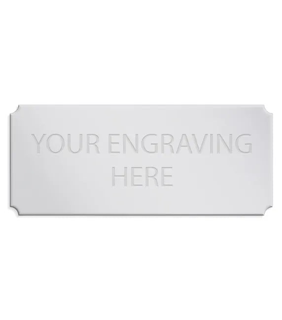 Personalised Self-Adhesive Trophy Silver Plate 38mm x 16mm 
