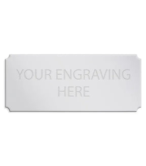 Personalised Self-Adhesive Trophy Silver Plate 38mm x 16mm 