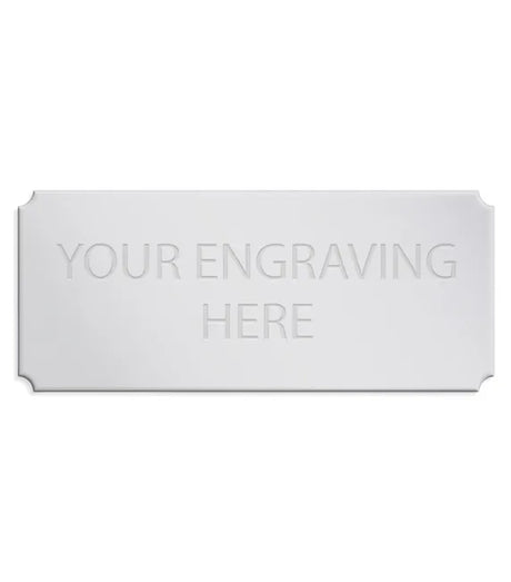 Personalised Self-Adhesive Trophy Silver Plate 38mm x 16mm 