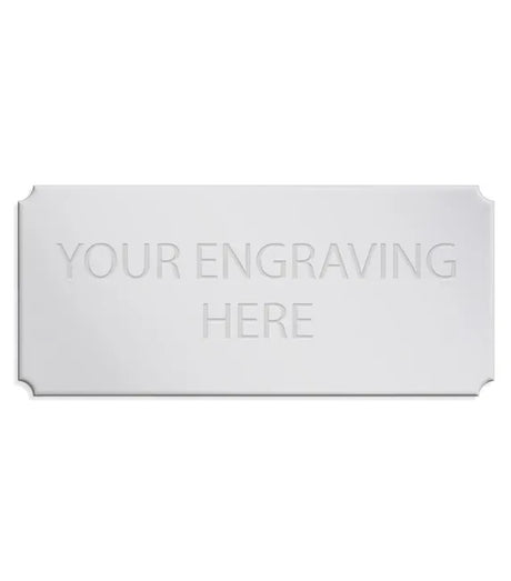Personalised Self-Adhesive Trophy Silver Plate 43mm x 19mm