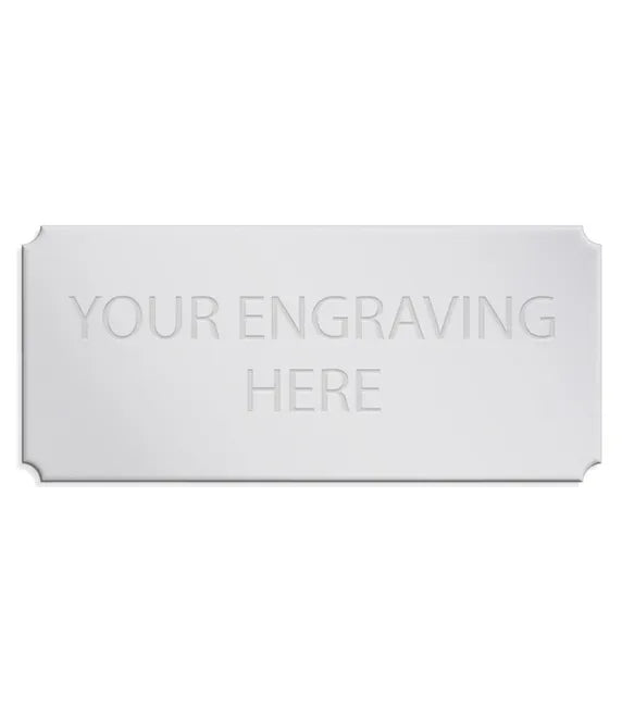 Personalised Self-Adhesive Trophy Silver Plate 43mm x 19mm
