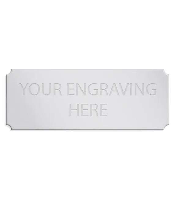 Personalised Self-Adhesive Trophy Silver Plate 67mm x 25mm 