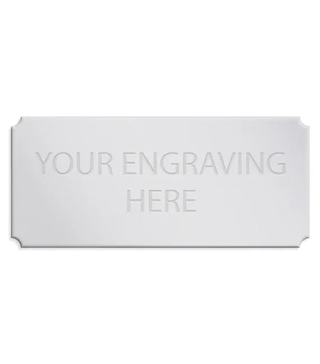 Personalised Self-Adhesive Trophy Silver Plate 73mm x 32mm