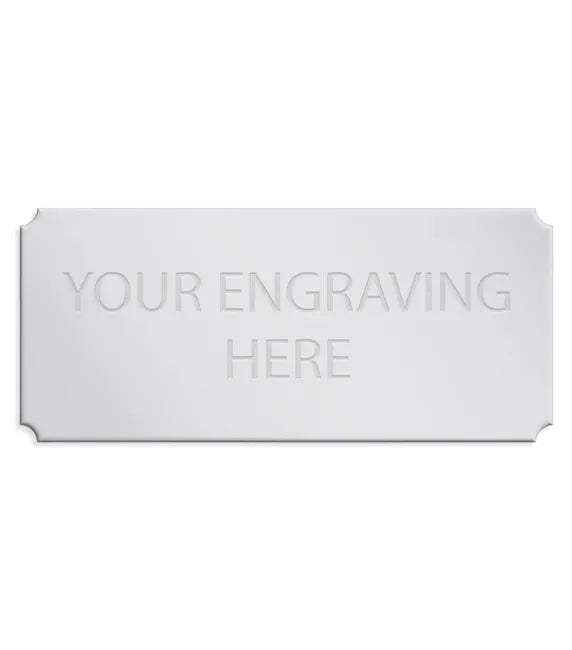 Personalised Self-Adhesive Trophy Silver Plate 73mm x 32mm