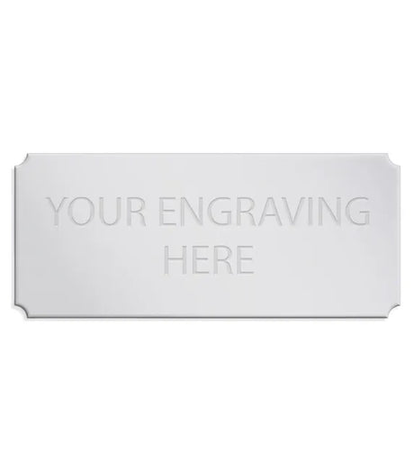 Personalised Self-Adhesive Trophy Silver Plate 89mm x 38mm