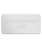Personalised Self-Adhesive Trophy Silver Plate 100mm x 50mm