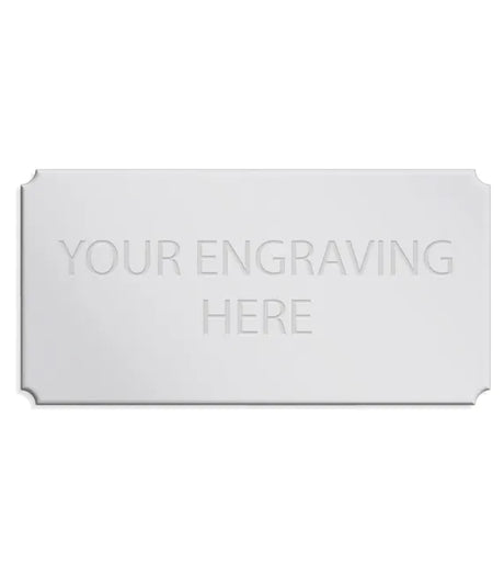Personalised Self-Adhesive Trophy Silver Plate 100mm x 50mm