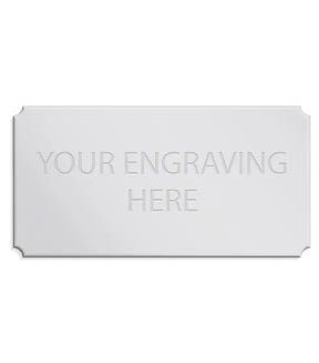 Personalised Self-Adhesive Trophy Silver Plate 112mm x 57mm