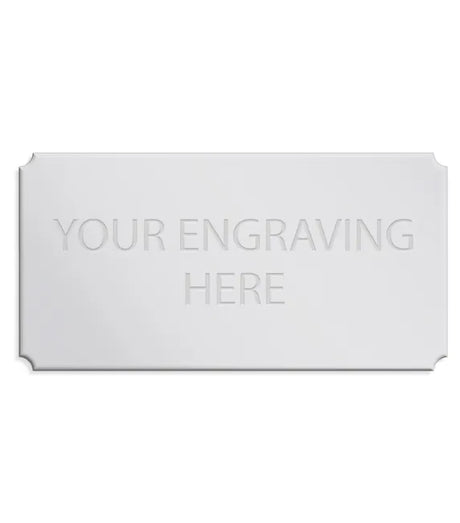 Personalised Self-Adhesive Trophy Silver Plate 112mm x 57mm