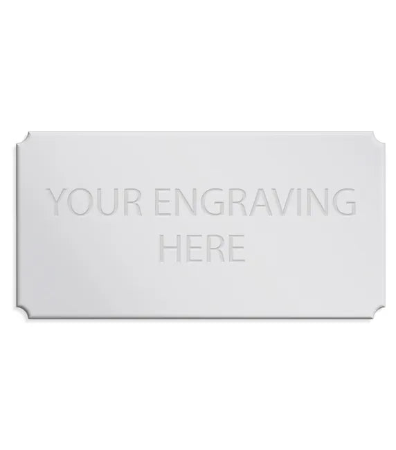 Personalised Self-Adhesive Trophy Silver Plate 112mm x 57mm
