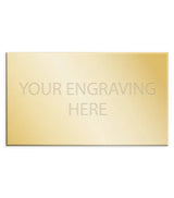 Personalised Self-Adhesive Square Cut Trophy Plate Gold 33mm x 19mm
