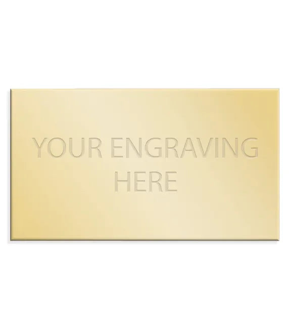 Personalised Self-Adhesive Square Cut Trophy Plate Gold 39mm x 22mm 