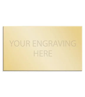 Personalised Self-Adhesive Square Cut Trophy Plate Gold 39mm x 22mm 