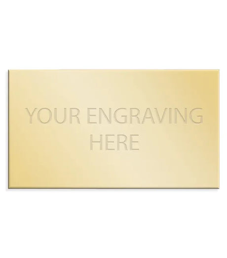 Personalised Self-Adhesive Square Cut Trophy Plate Gold 39mm x 22mm 
