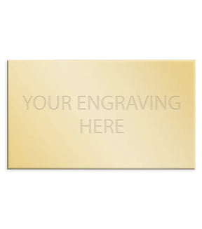 Personalised Self-Adhesive Square Cut Trophy Plate Gold 48mm x 28mm 