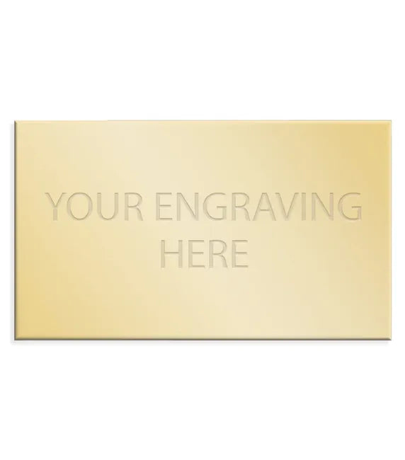 Personalised Self-Adhesive Square Cut Trophy Plate Gold 48mm x 28mm 