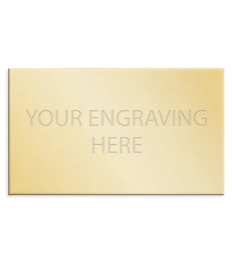 Personalised Self-Adhesive Square Cut Trophy Plate Gold 56mm x 33mm 