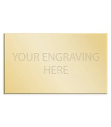 Personalised Self-Adhesive Square Cut Trophy Plate Gold 65mm x 33mm