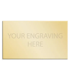Personalised Self-Adhesive Square Cut Trophy Plate Gold 65mm x 33mm