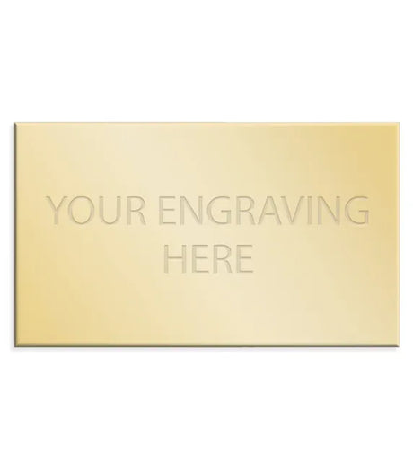 Personalised Self-Adhesive Square Cut Trophy Plate Gold 65mm x 33mm
