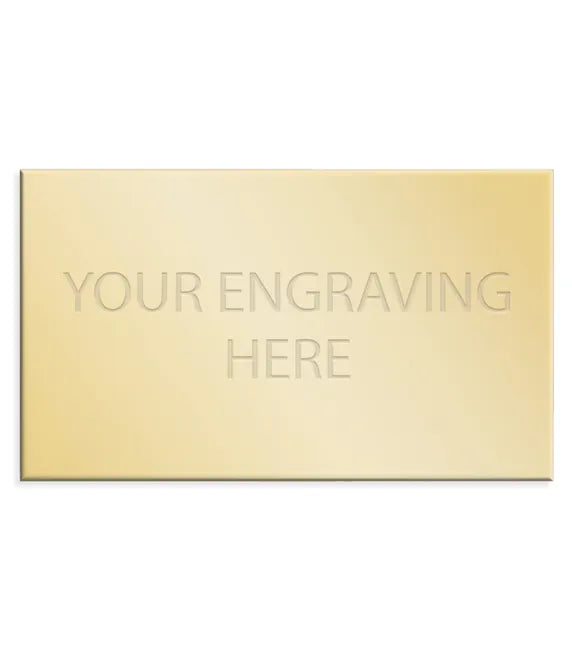 Personalised Self-Adhesive Square Cut Trophy Plate Gold 65mm x 33mm