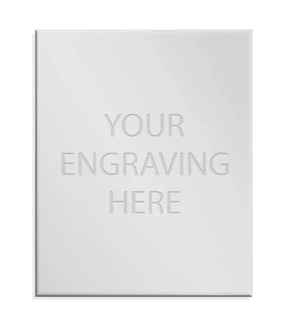 Personalised Self-Adhesive Trophy Plate Silver 145mm x 90mm