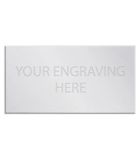 Personalised Self-Adhesive Trophy Plate Silver 115mm x 80mm 