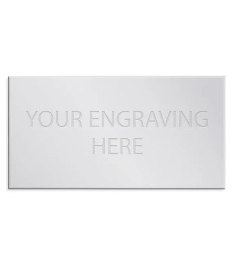 Personalised Self-Adhesive Trophy Plate Silver 115mm x 80mm 