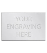 Silver engraved trophy plate personalised self adhesive 92mm x 60mm