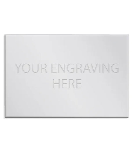 Personalised Self-Adhesive Trophy Plate Silver 165mm x 110mm