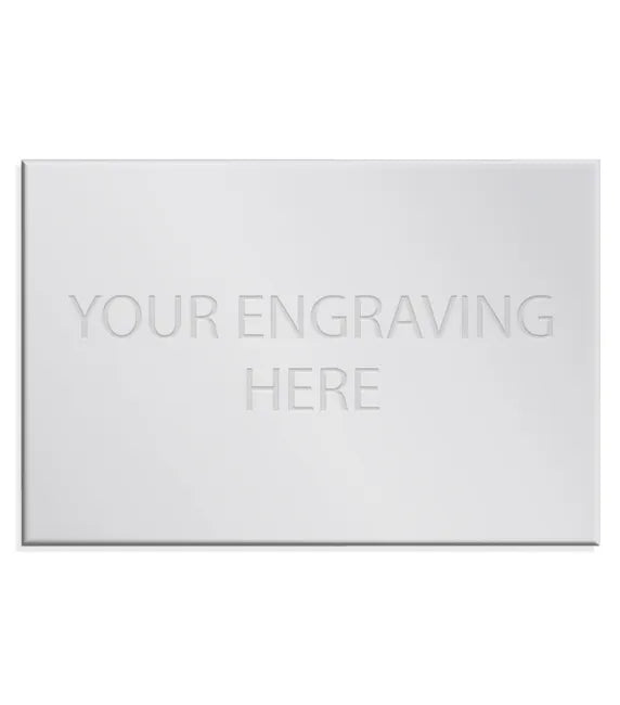 Personalised Self-Adhesive Trophy Plate Silver 165mm x 110mm