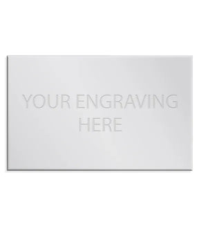 Personalised Self-Adhesive Trophy Plate Silver 145mm x 90mm