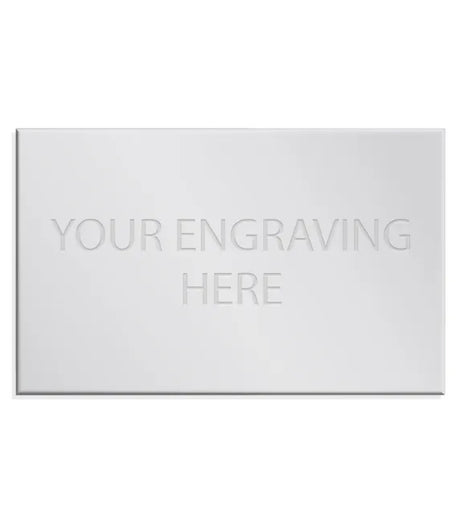 Personalised Self-Adhesive Trophy Plate Silver 145mm x 90mm