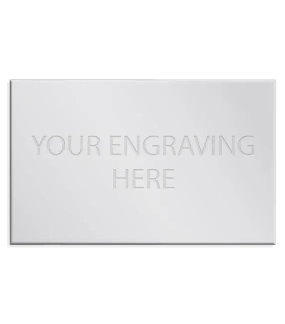 Personalised Self-Adhesive Trophy Plate Silver 145mm x 90mm