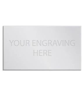 Personalised Self-Adhesive Trophy Plate Silver 39mm x 22mm