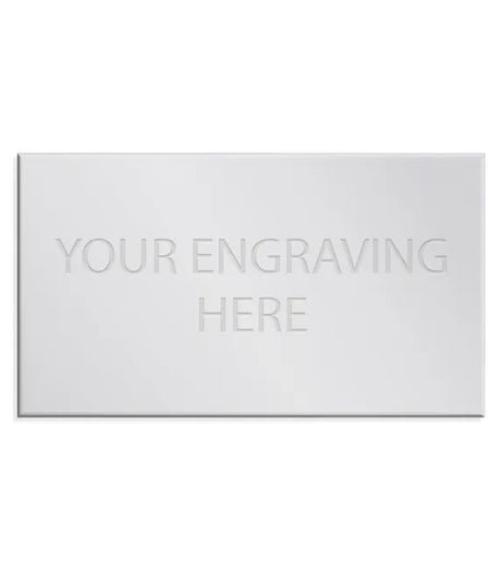 Personalised Self-Adhesive Trophy Plate Silver 39mm x 22mm