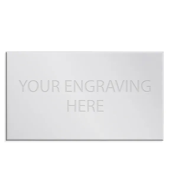 Personalised Self-Adhesive Trophy Plate Silver 39mm x 22mm