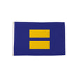 Equality Pride Flag 5ft x 3ft with yellow equals symbol on blue background