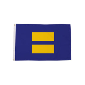 Equality Pride Flag 5ft x 3ft with yellow equals symbol on blue background
