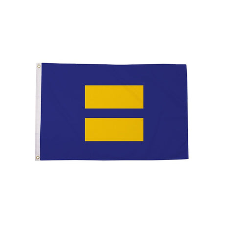 Equality Pride Flag 5ft x 3ft with yellow equals symbol on blue background