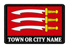 Essex personalised county patch artwork preview, 90 x 60mm