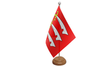 Flagmania Essex wooden hand flags, 9x6 inch, pack of 12, no bases