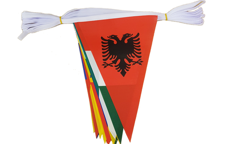 Flagmania 24 European Nations Triangle Bunting, 9 metre bunting