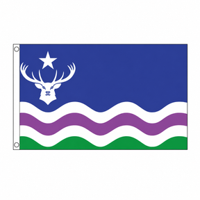 Exmoor Flag centred on square white background