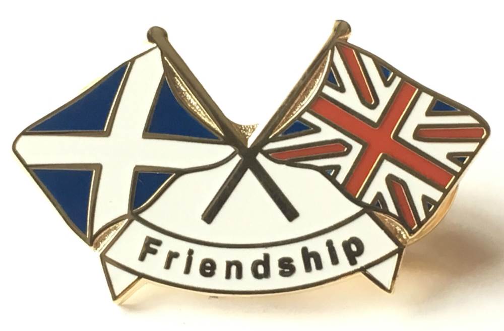 Scotland & Great Britain Friendship New Design Enamel lapel pin badge image 0