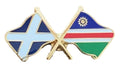 Scotland & Namibia Flags Friendship Courtesy Enamel Lapel Pin Badge T1265 image 0