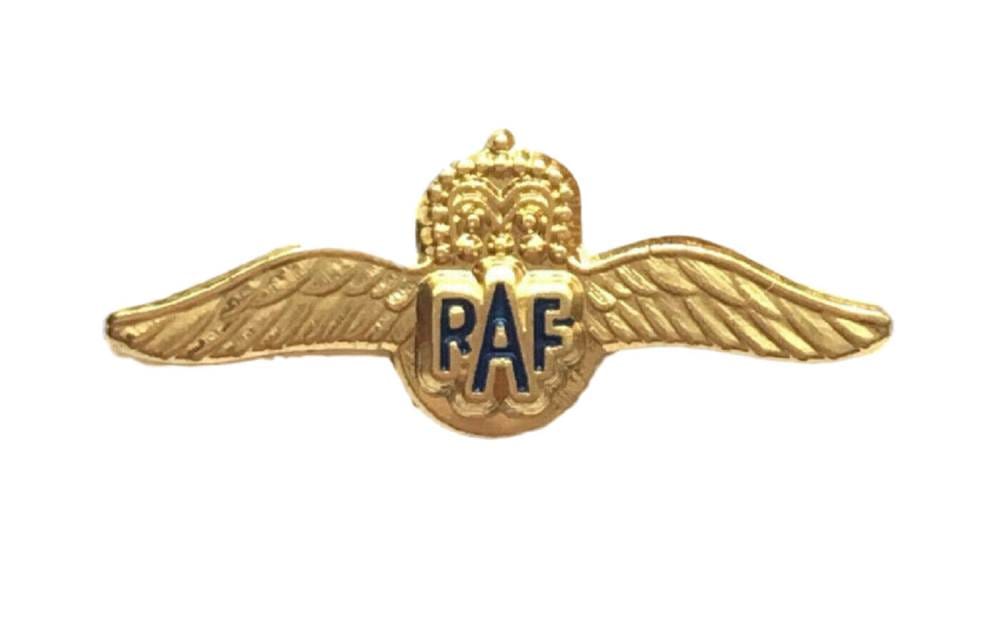 Small RAF Wings Military Hard High Quality Enamel Lapel Pin Badge image 0
